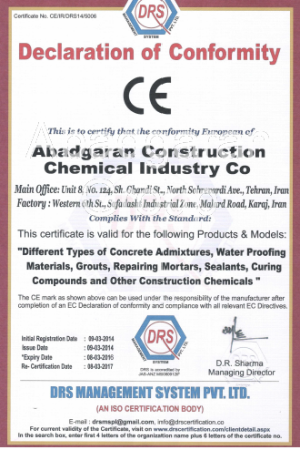 Extension of Certificate CE of Abadgaran Chemical Industries Company -1