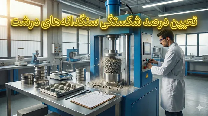 تعیین درصد شکستگی سنگدانه های درشت